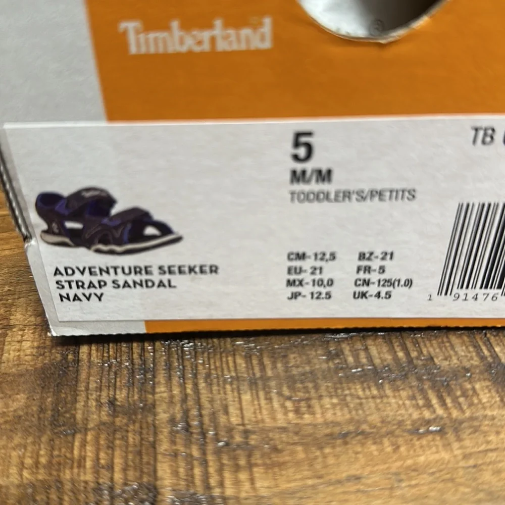 TIMBERLAND TODDLER ADVENTURE SEEKER STRAP SANDAL: NAVY: NIB: SIZE 5